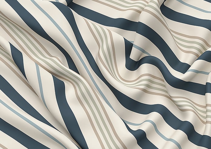 The British Stripe Co. George, Polzeath No.1 - Twist&Fit Roman Blind - Image 4